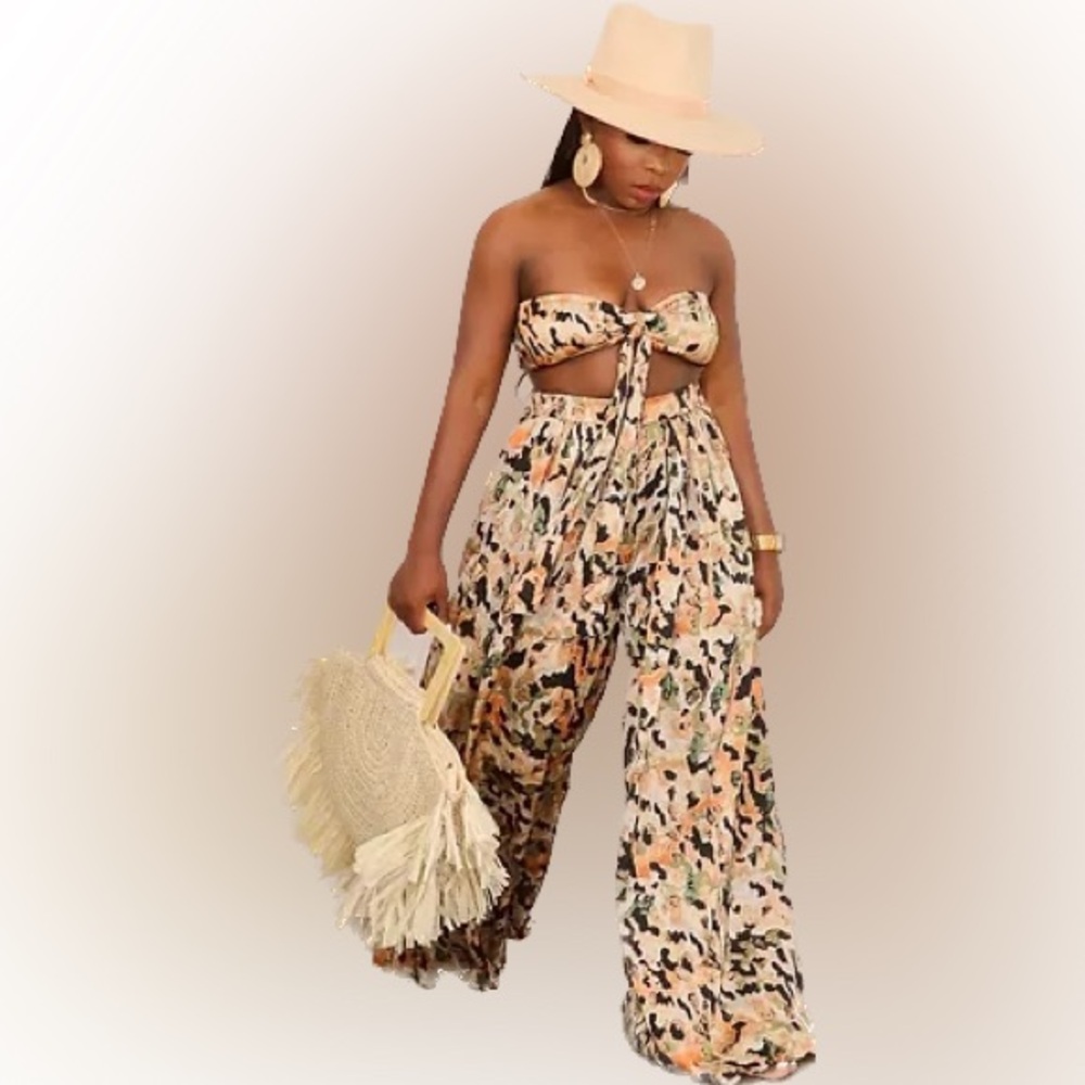 Multi Color Print Two-Piece Set